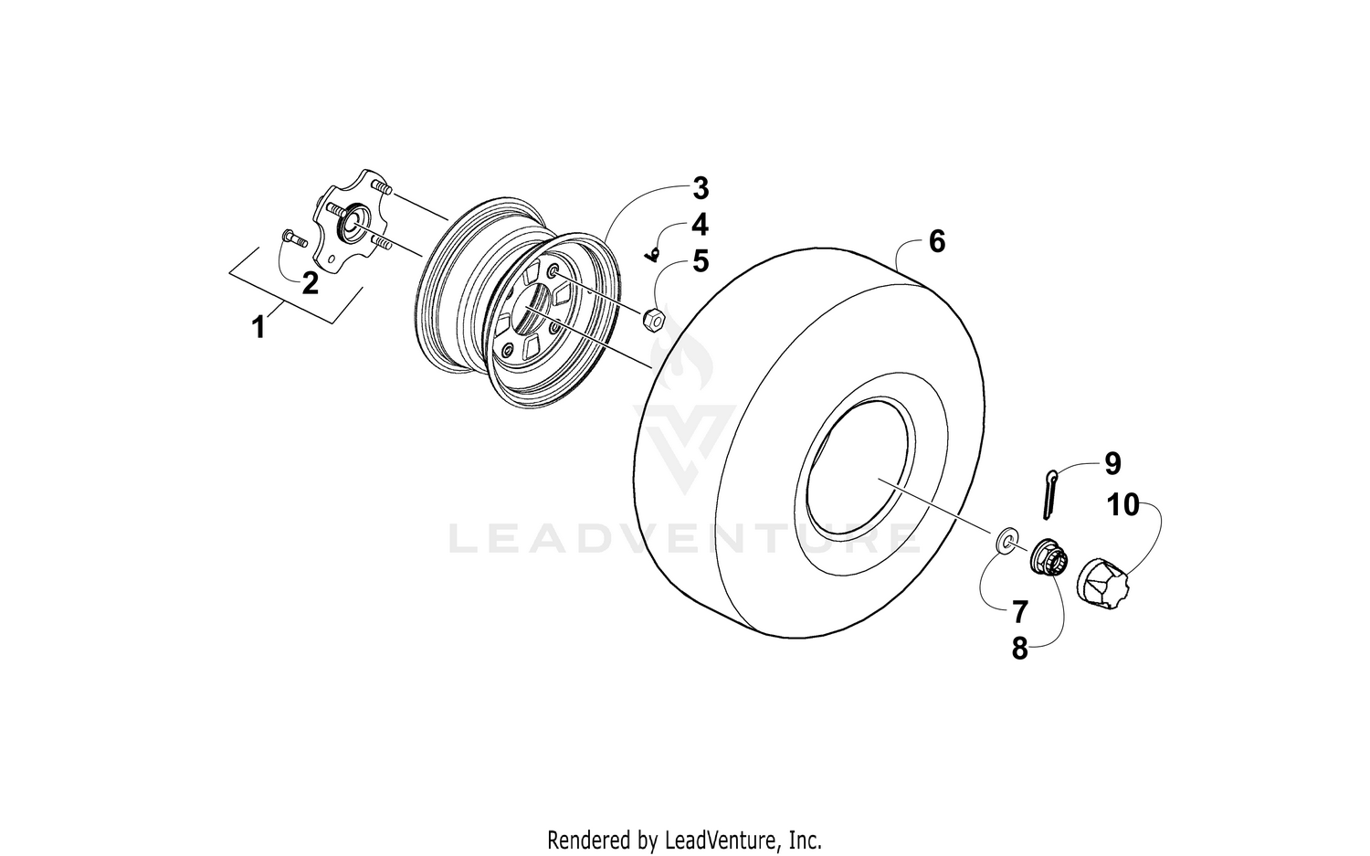REAR WHEEL ASSEMBLY [100322]