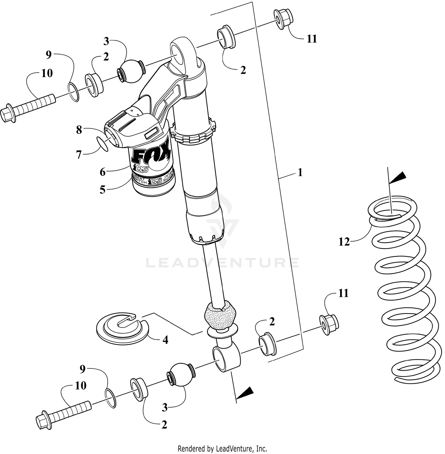 FRONT SUSPENSION SHOCK ABSORBER ASSEMBLY [111265]