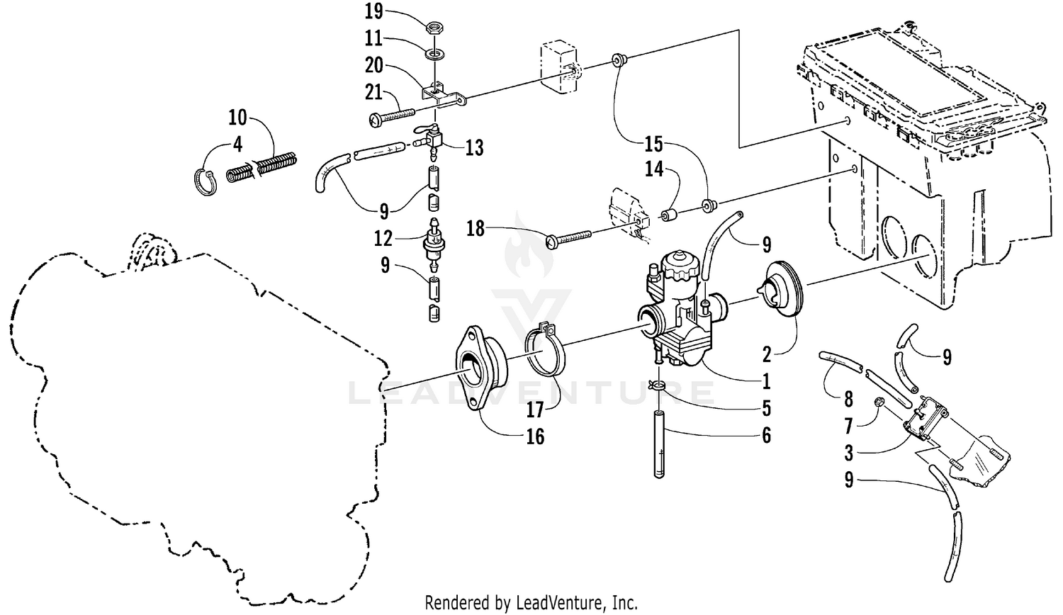 CARBURETOR AND FUEL PUMP ASSEMBLY [76149]