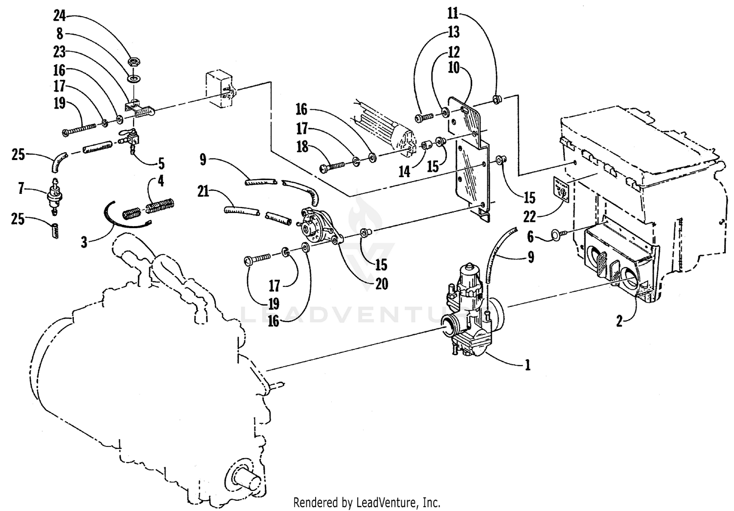 CARBURETOR AND FUEL PUMP ASSEMBLY [67184]
