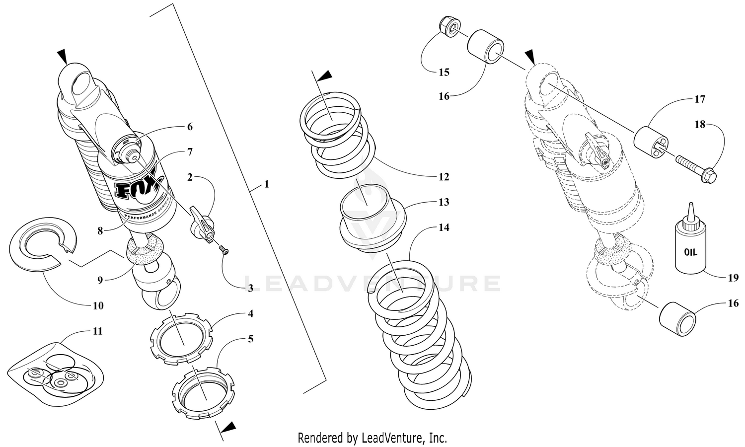 REAR SUSPENSION FRONT ARM SHOCK ABSORBER [106195]