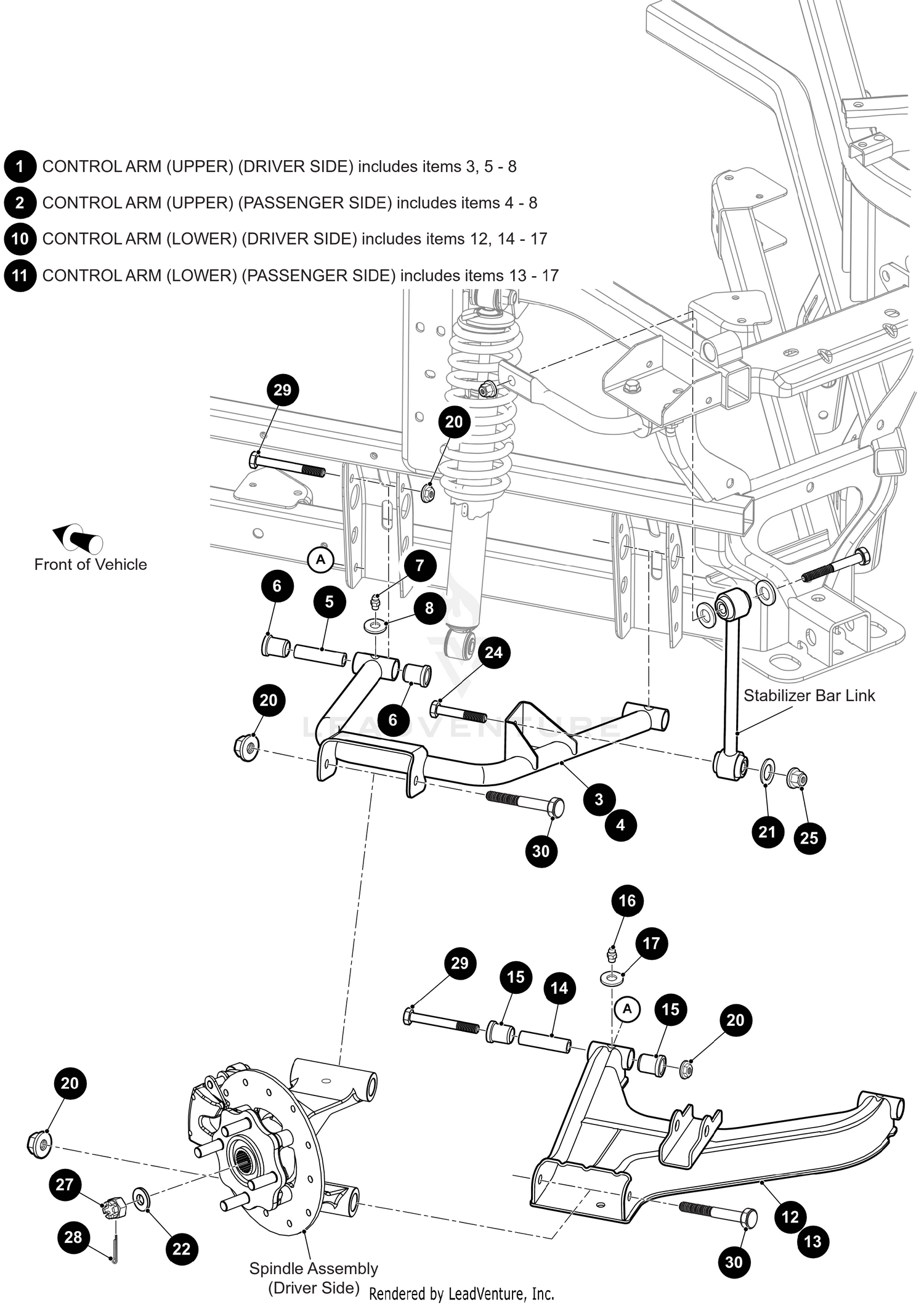 REAR CONTROL ARM ASSEMBLY [302428]