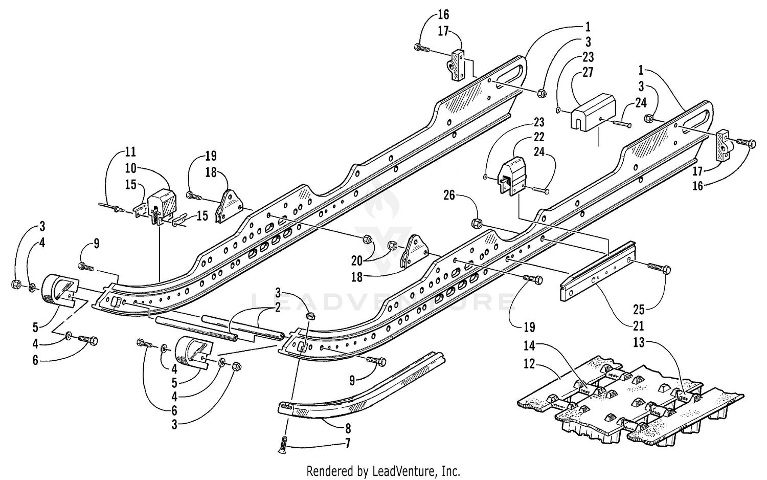 SLIDE RAIL AND TRACK ASSEMBLY [70199]