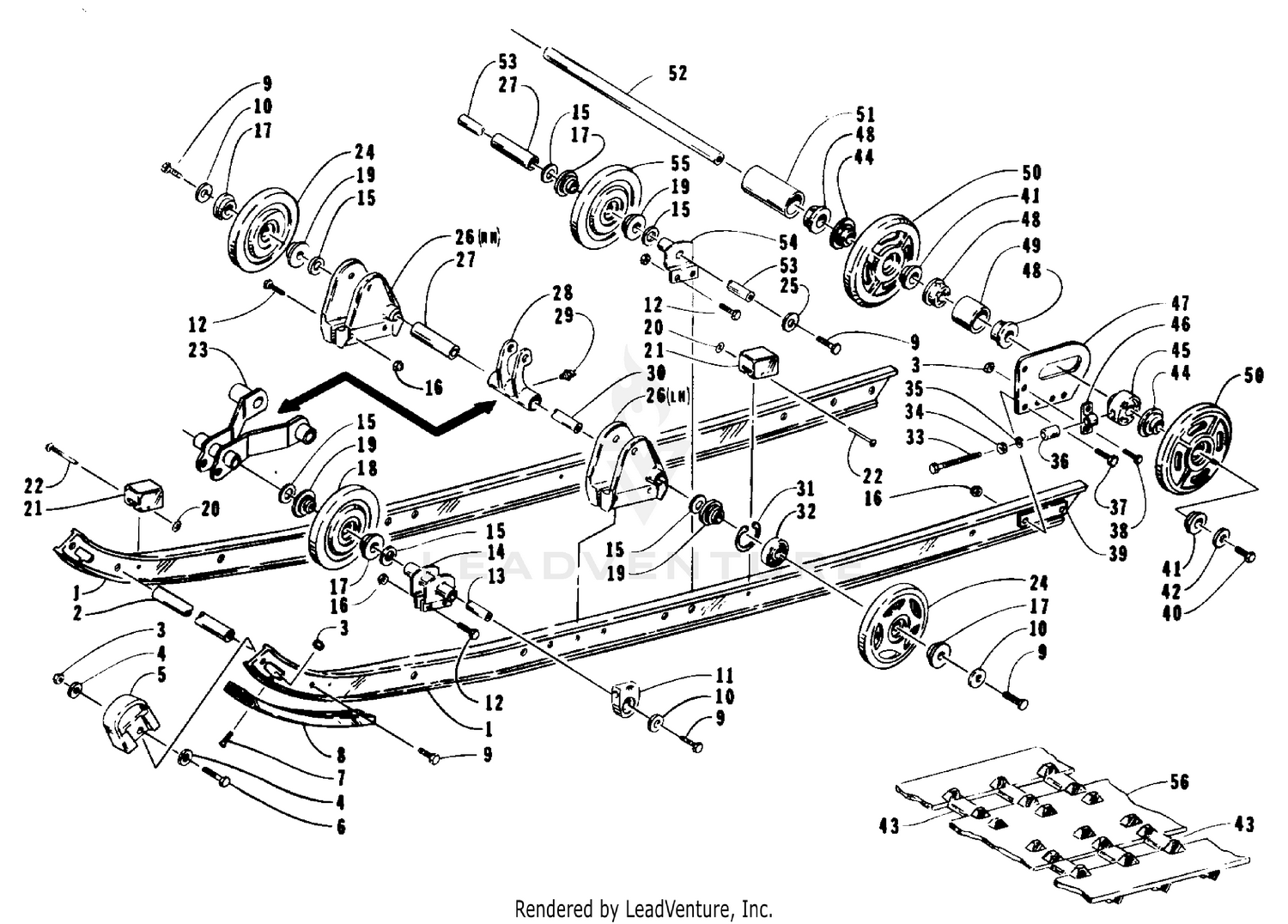 SLIDE RAIL AND TRACK ASSEMBLY [60958]