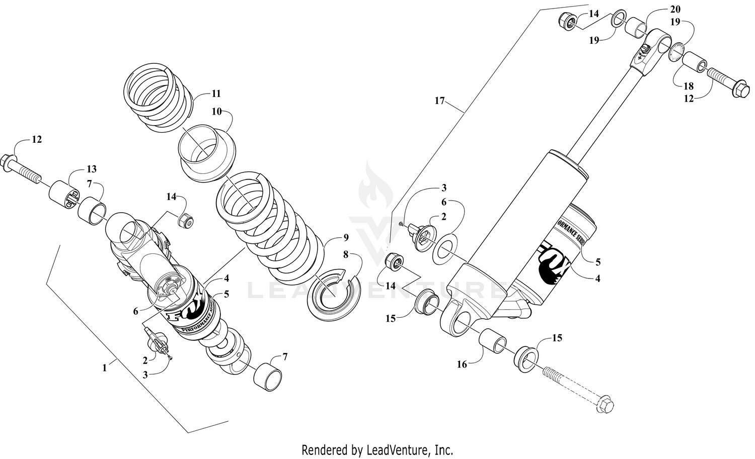 REAR SUSPENSION SHOCK ABSORBERS [110661]
