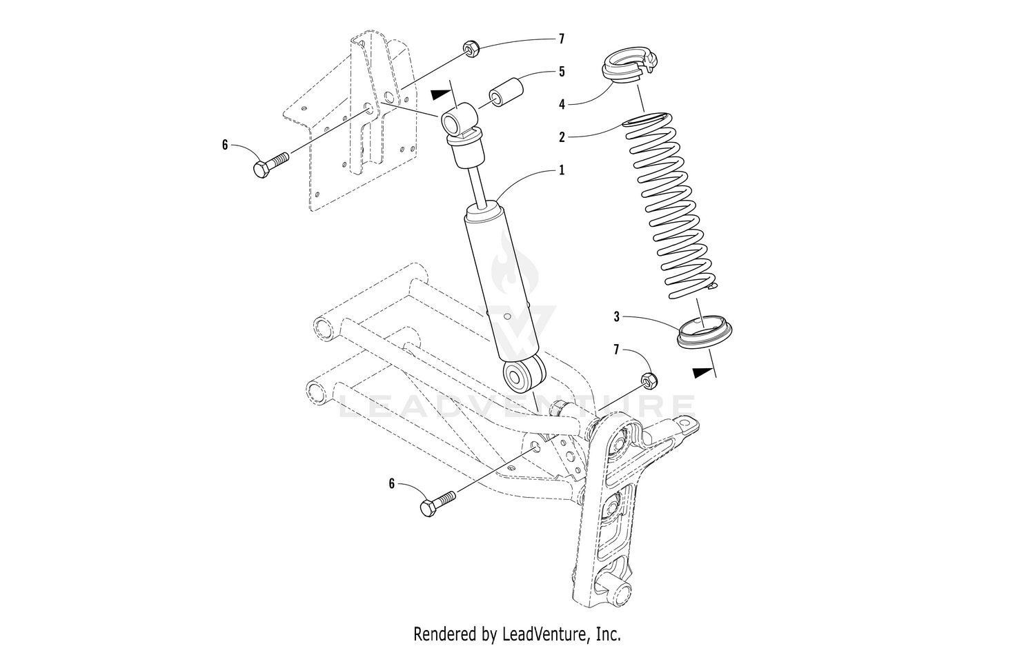 FRONT SUSPENSION SHOCK ABSORBER ASSEMBLY [106069]