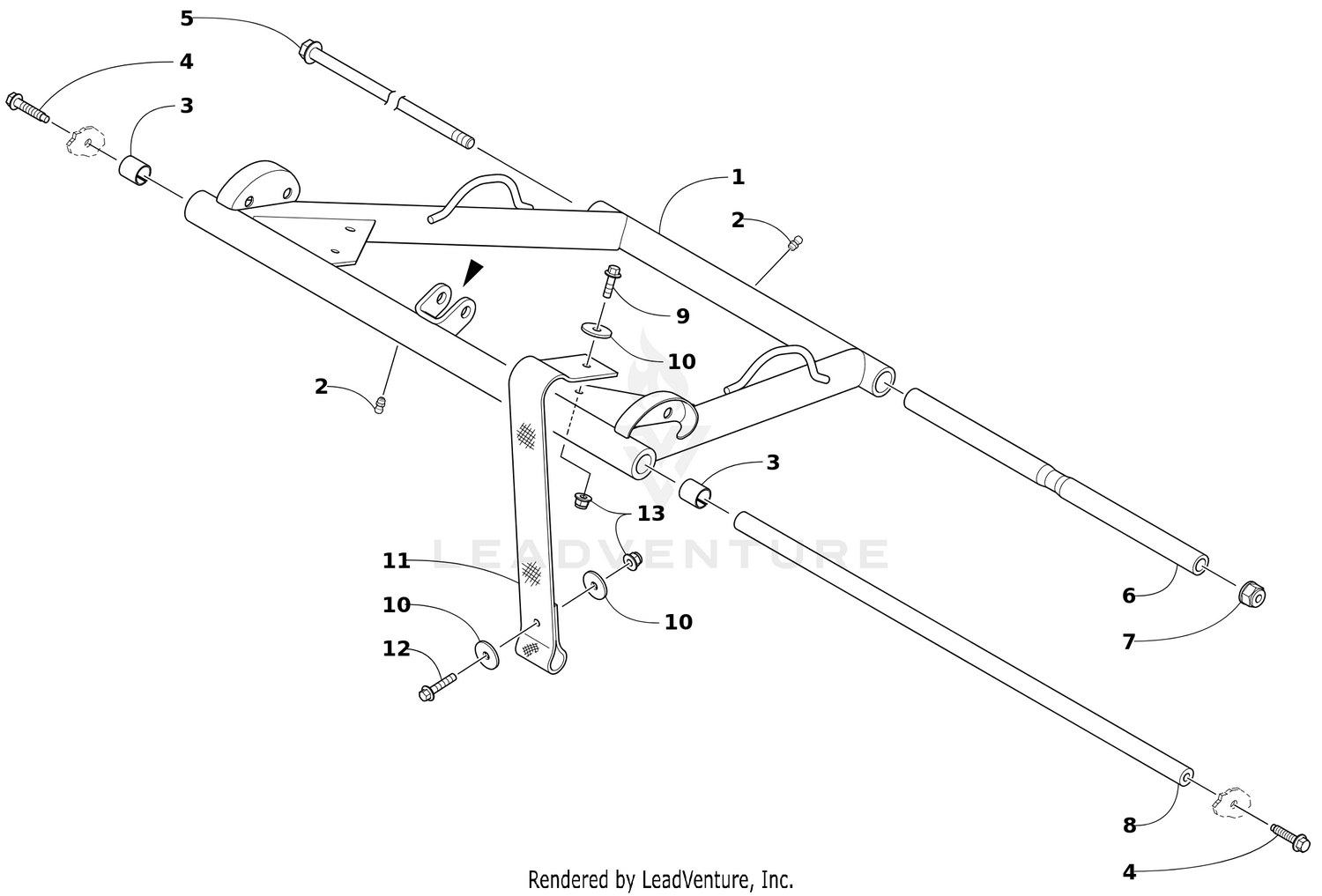 REAR SUSPENSION FRONT ARM ASSEMBLY [106153]