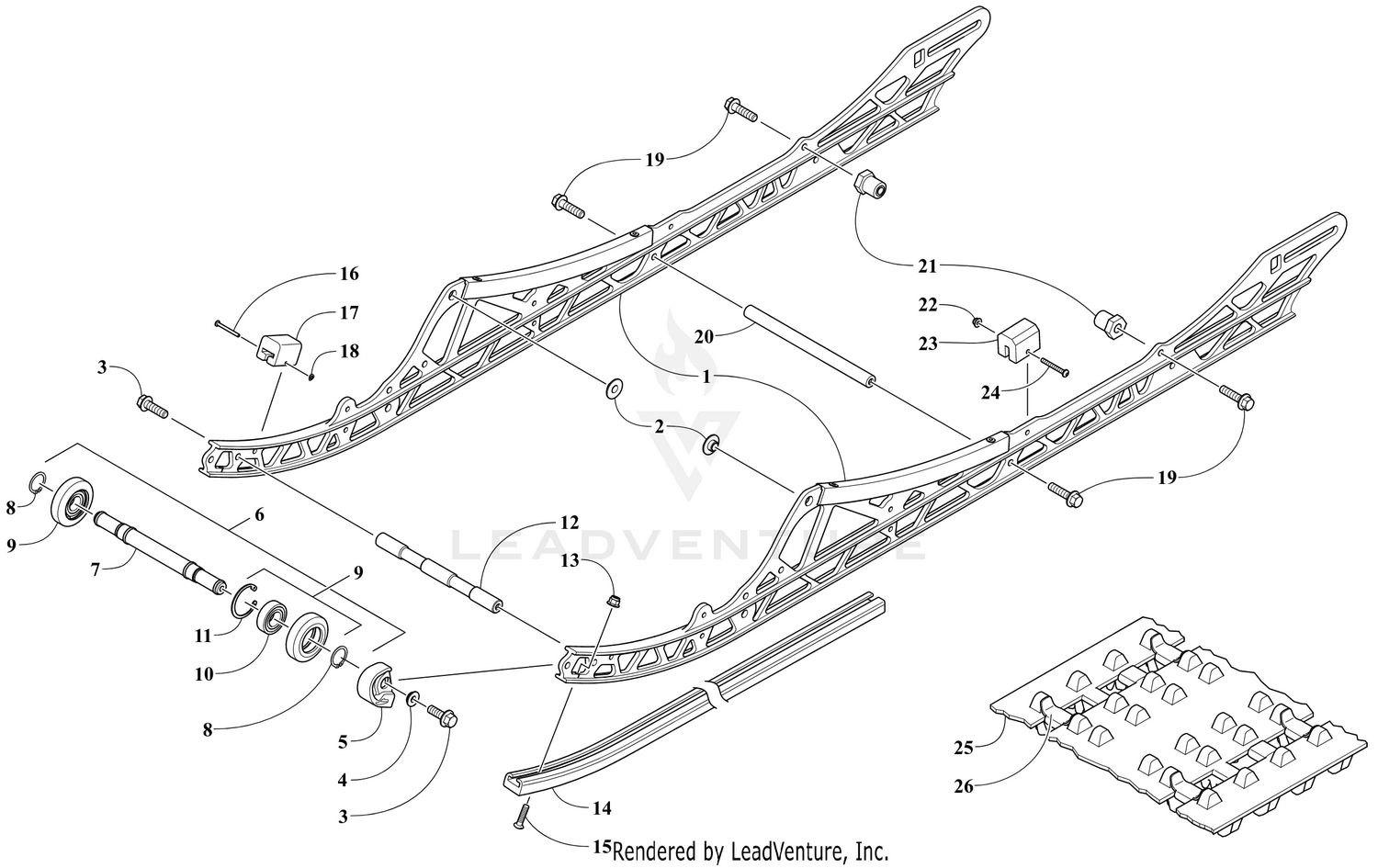 SLIDE RAIL AND TRACK ASSEMBLY [106124]