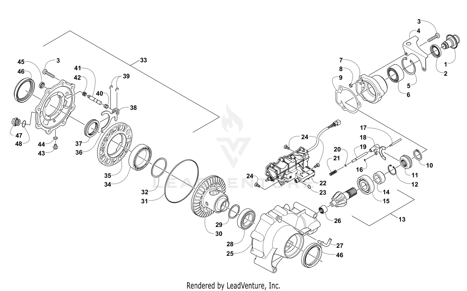 FRONT DRIVE GEARCASE ASSEMBLY [99896]