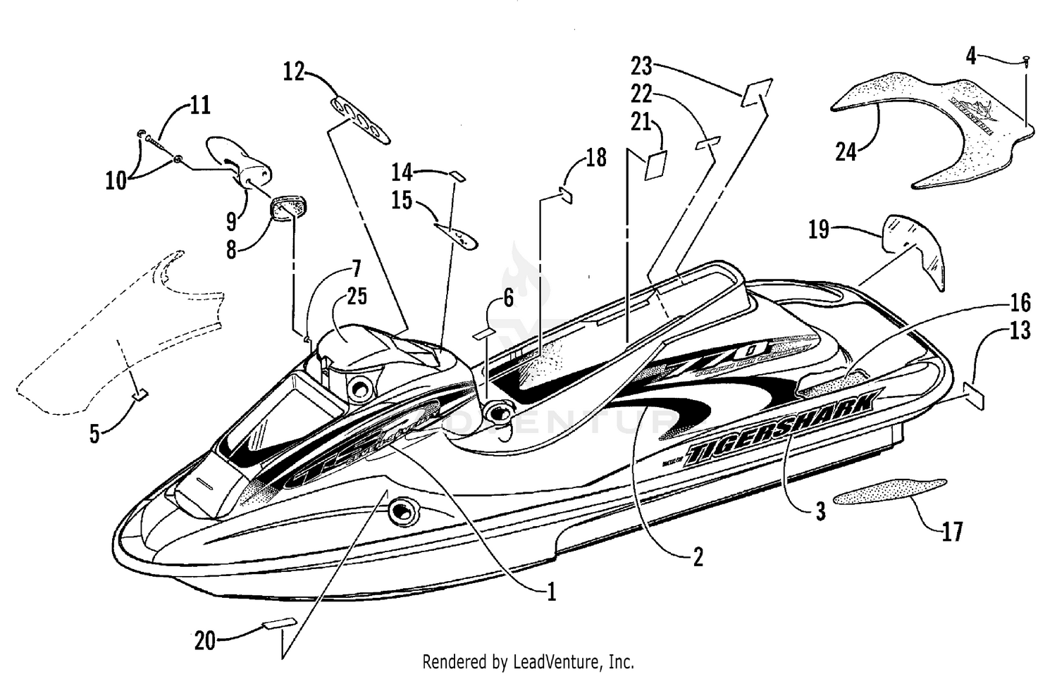 DECAL AND FOOTPAD ASSEMBLY [73475]