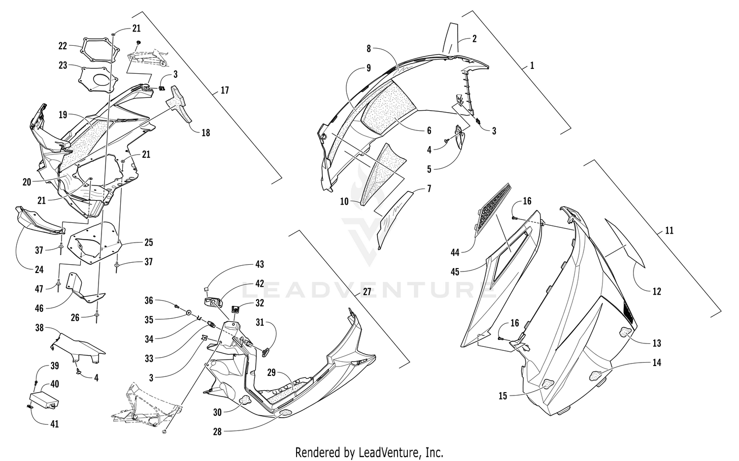 SKID PLATE AND SIDE PANEL ASSEMBLY [106128]