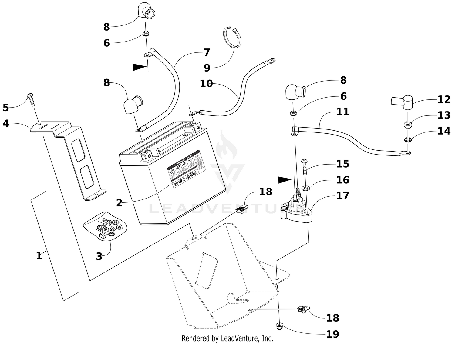 BATTERY AND TRAY ASSEMBLY [106170]