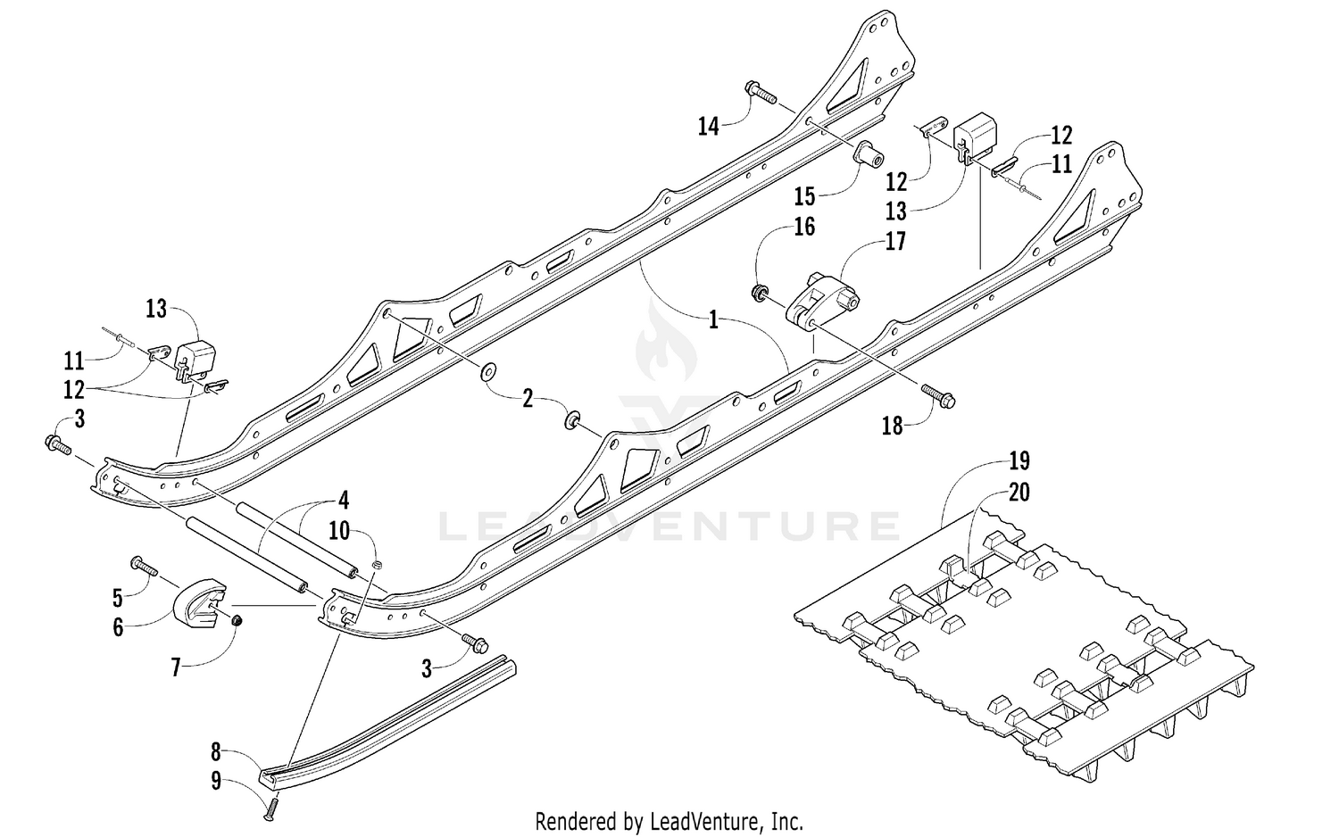 SLIDE RAIL AND TRACK ASSEMBLY [97557]