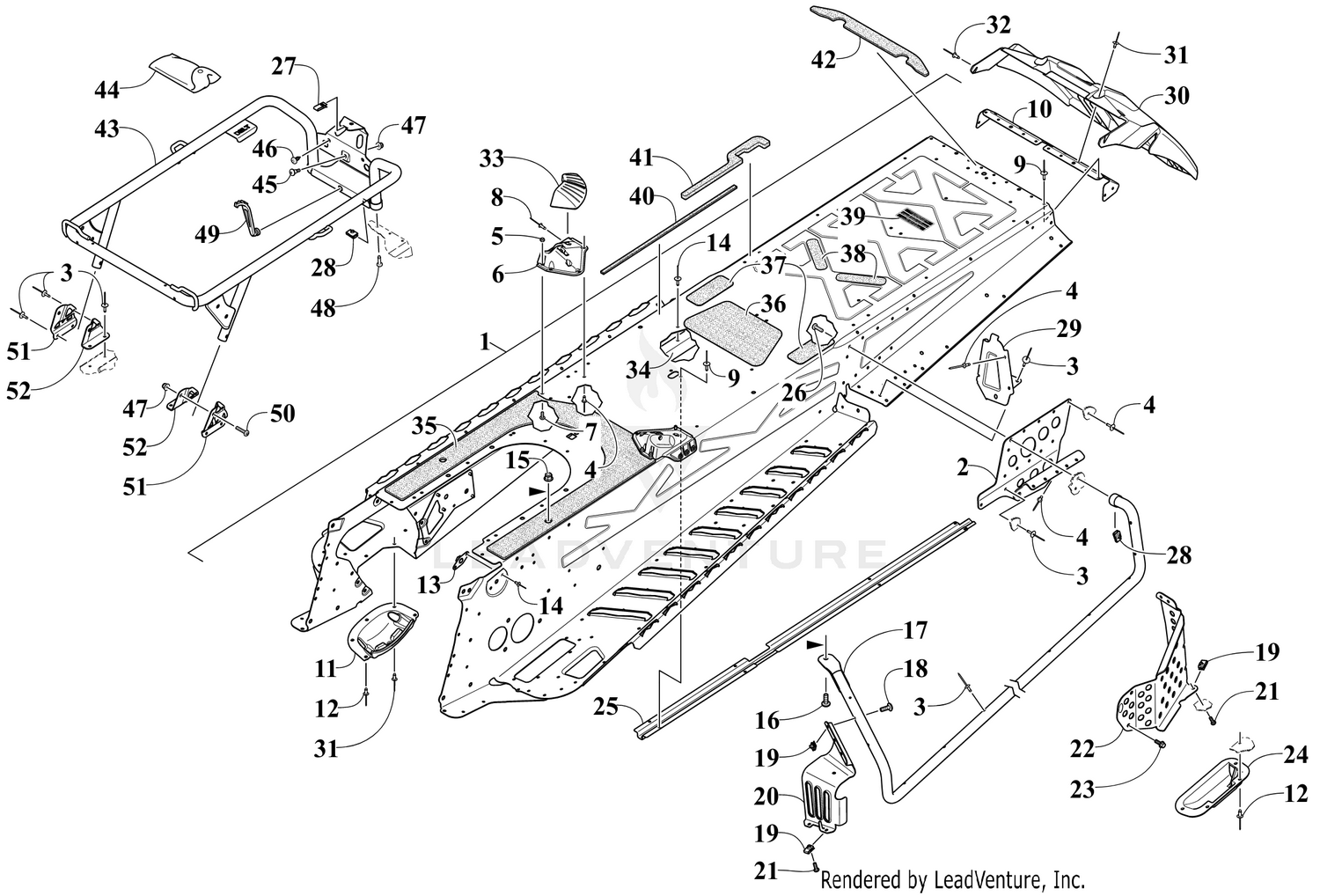 TUNNEL AND REAR RACK ASSEMBLY [106058]