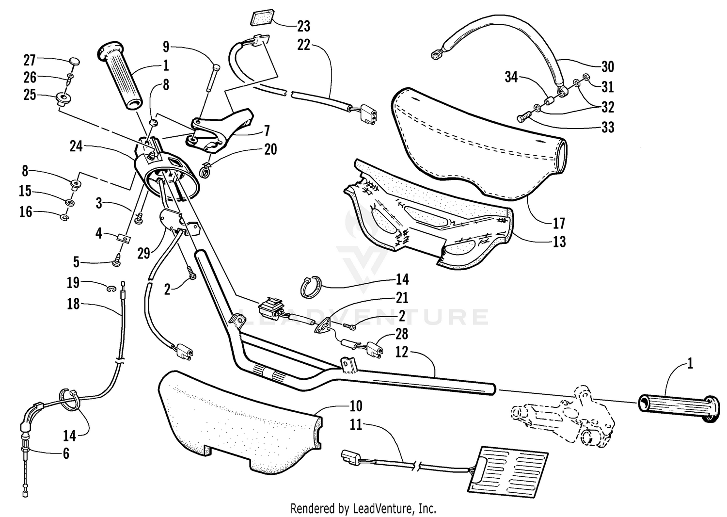 HANDLEBAR AND CONTROLS [70377]