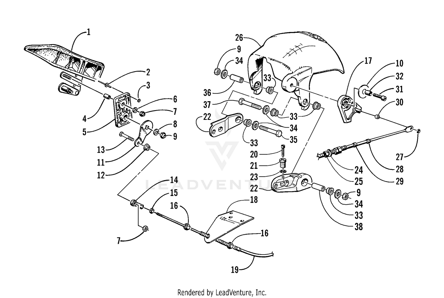 REVERSE DEFLECTOR AND LEVER ASSEMBLY [73459]