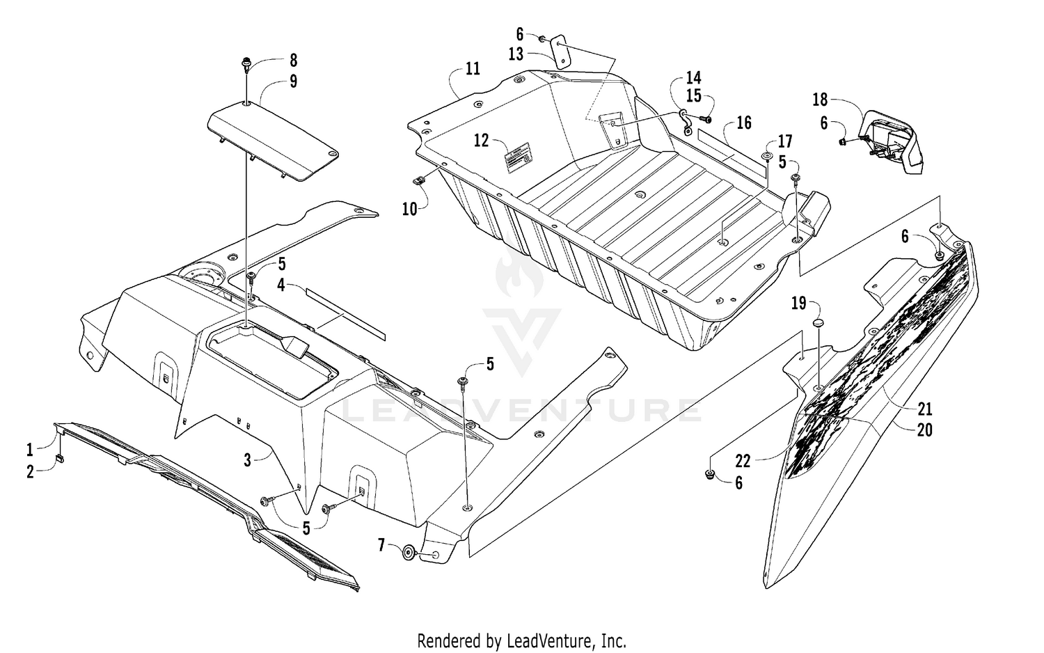 CARGO BOX AND TAILLIGHT ASSEMBLY [98645]