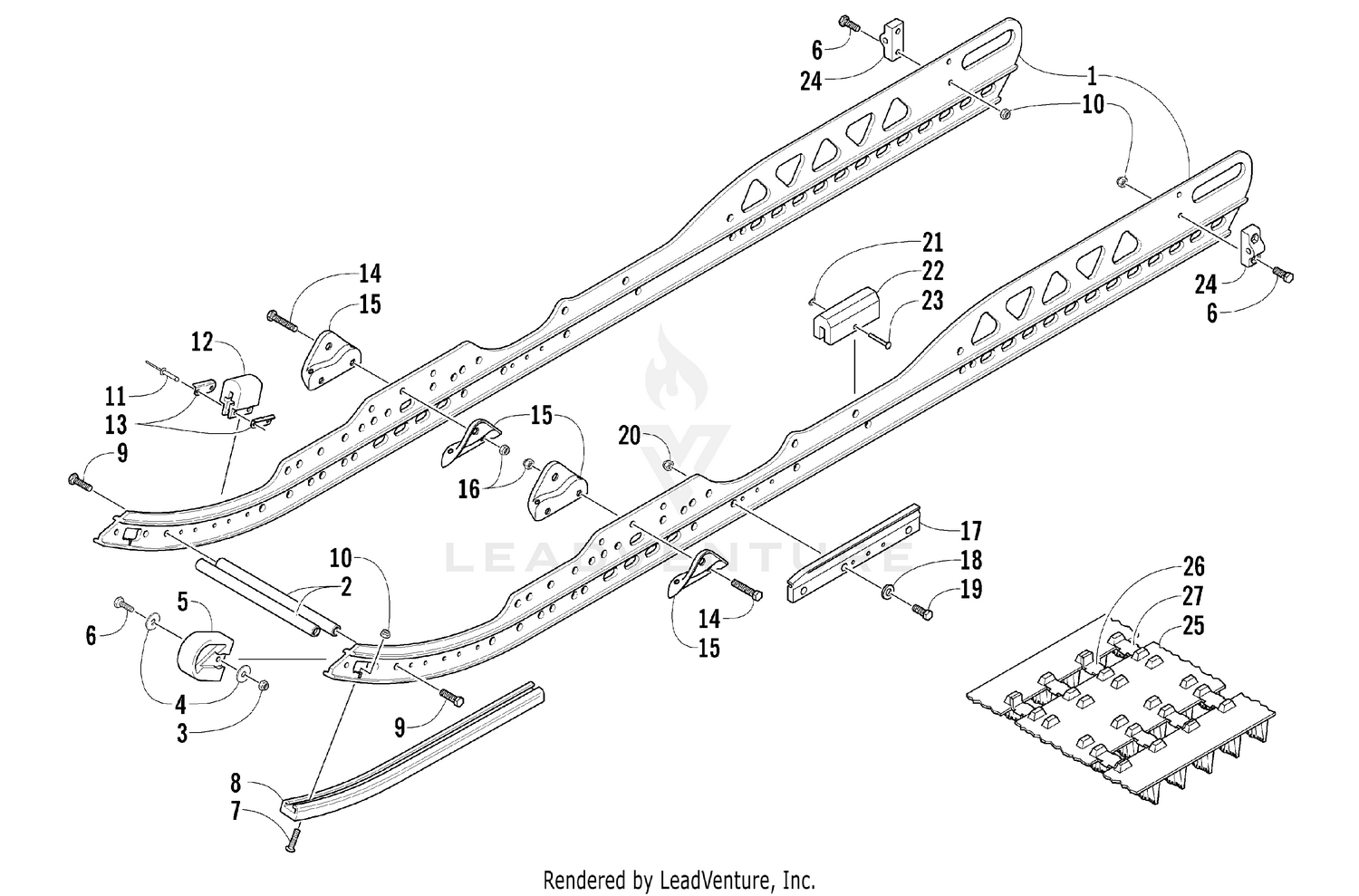 SLIDE RAIL AND TRACK ASSEMBLY [58951]