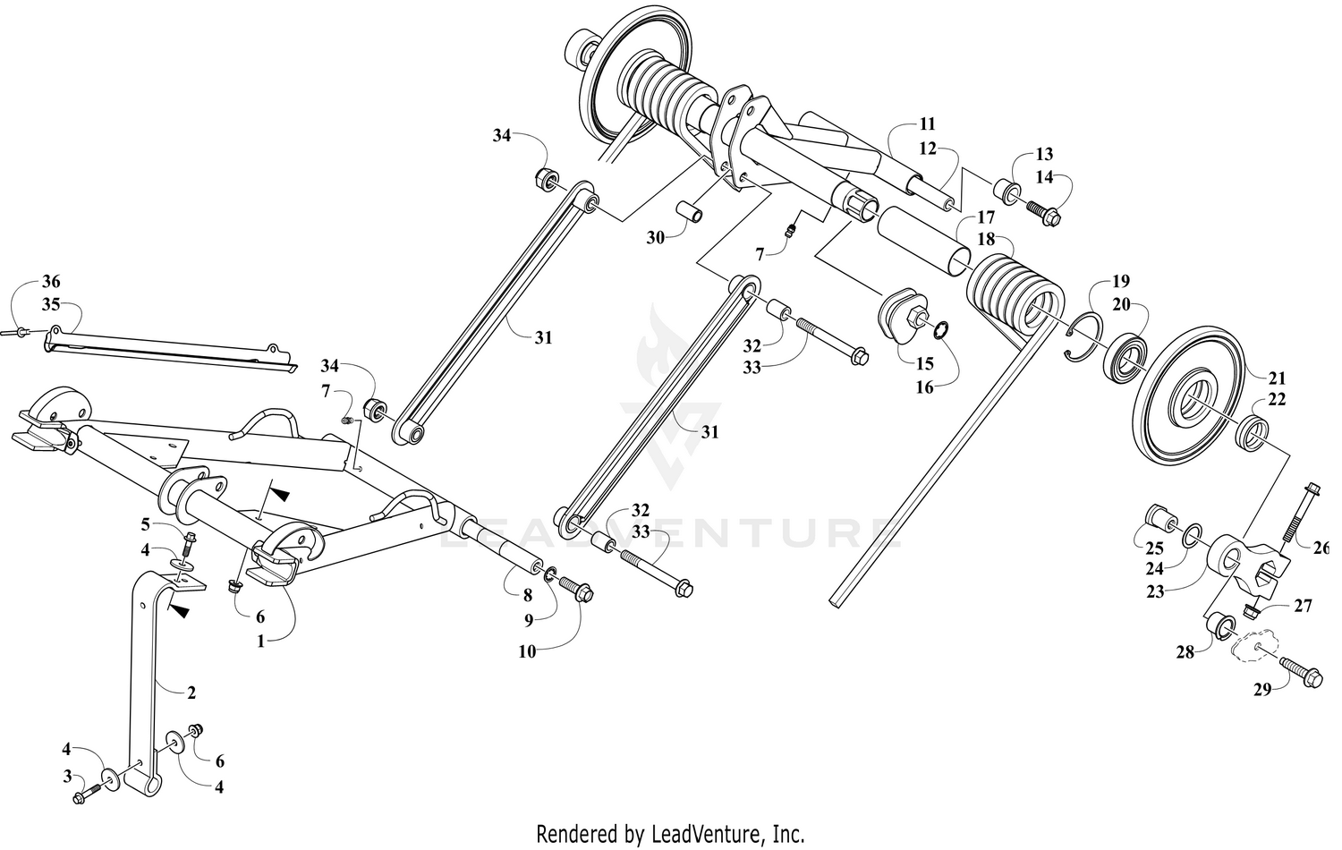 REAR SUSPENSION ARM ASSEMBLIES [111268]