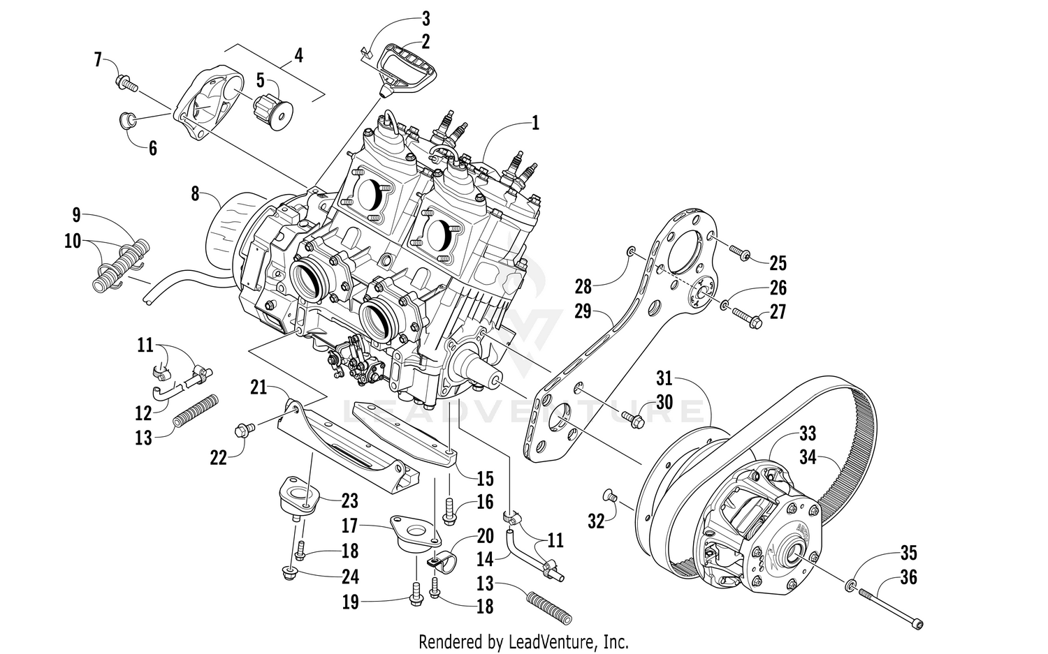 ENGINE AND RELATED PARTS [102631]