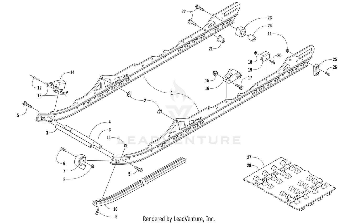 SLIDE RAIL AND TRACK ASSEMBLY [105580]