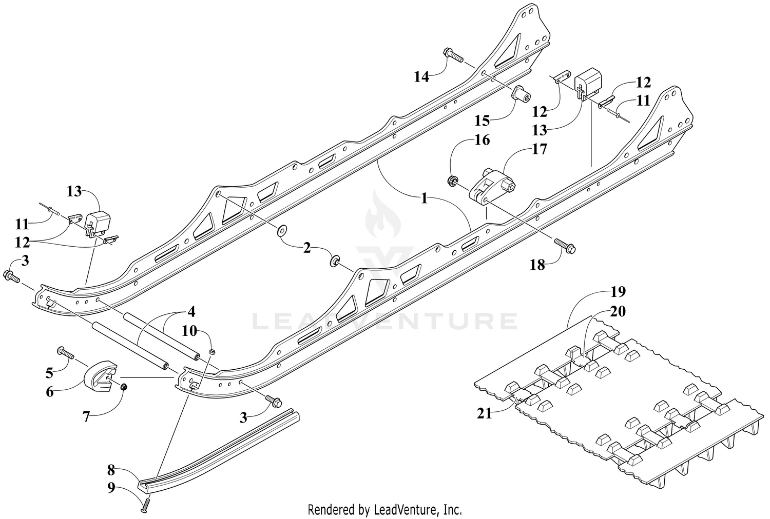 SLIDE RAIL AND TRACK ASSEMBLY [106183]