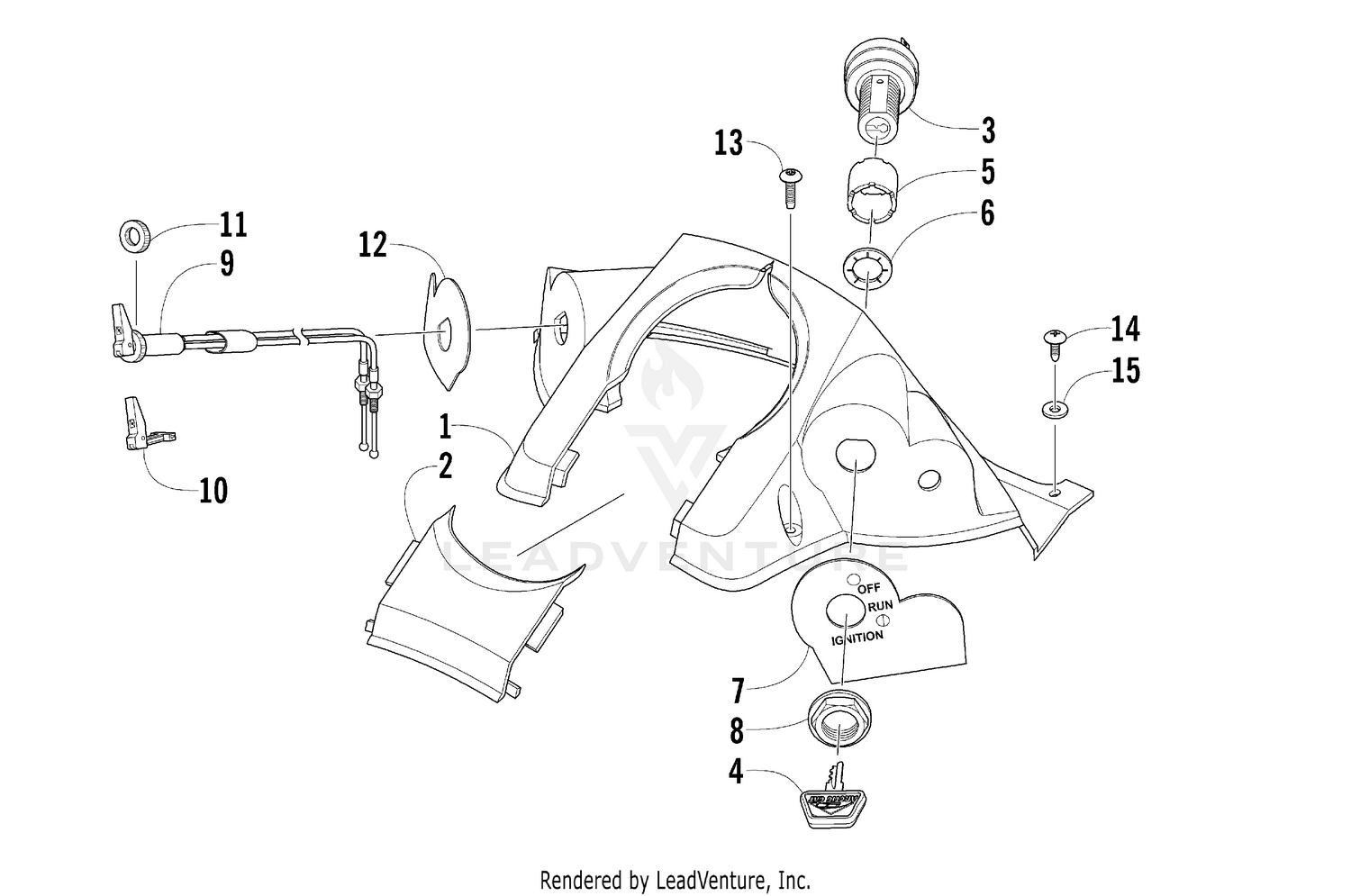 CONSOLE AND SWITCH ASSEMBLY [76534]