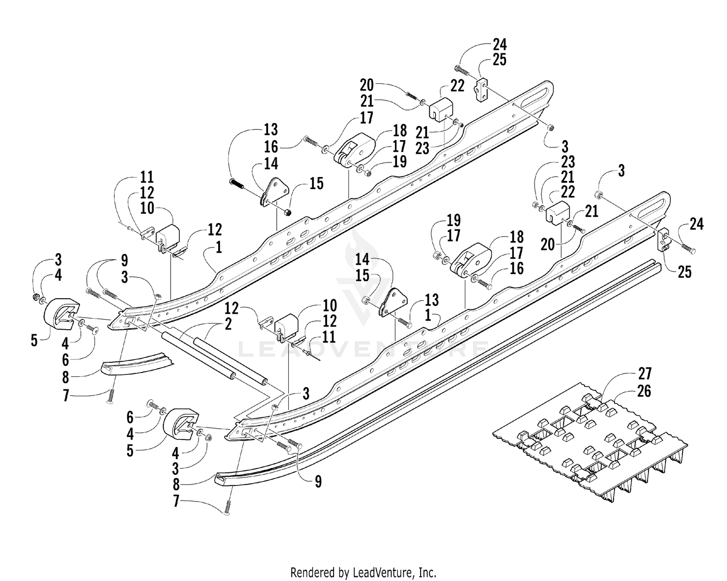SLIDE RAIL AND TRACK ASSEMBLY [56441]