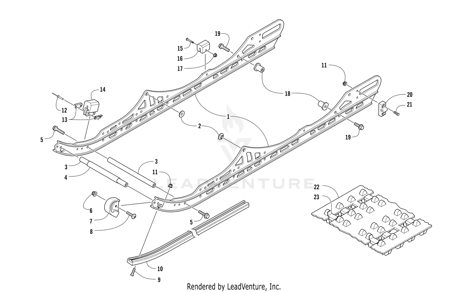 SLIDE RAIL AND TRACK ASSEMBLY [105553]