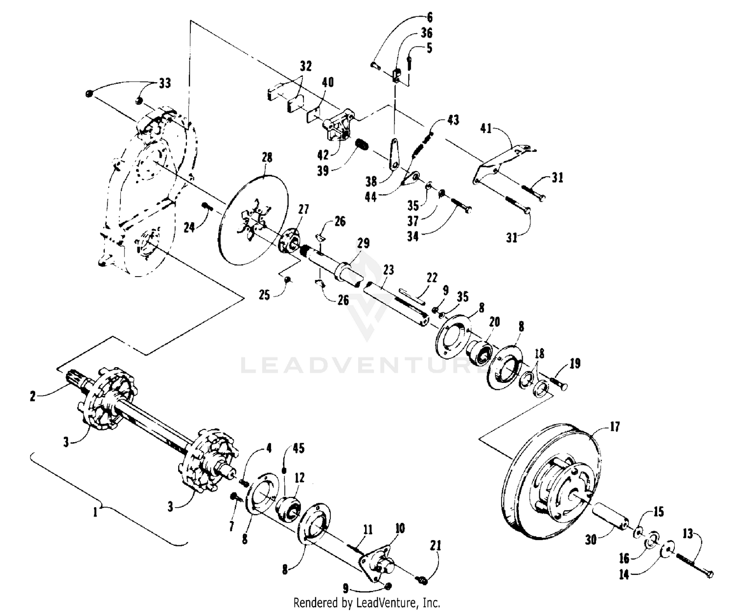 DRIVE TRAIN SHAFTS AND BRAKE ASSEMBLIES [58142]
