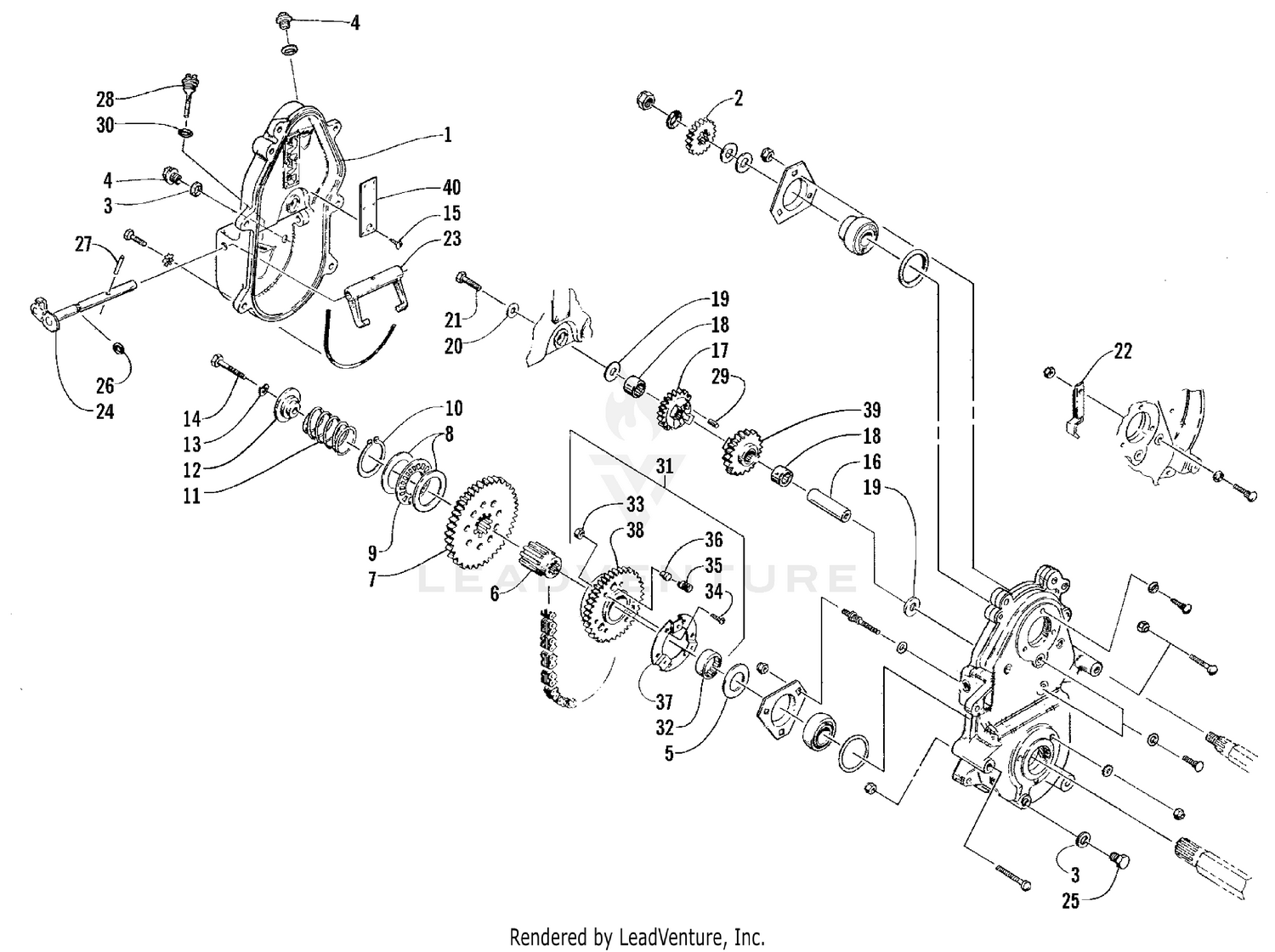 DRIVE/REVERSE DROPCASE ASSEMBLY [63888]