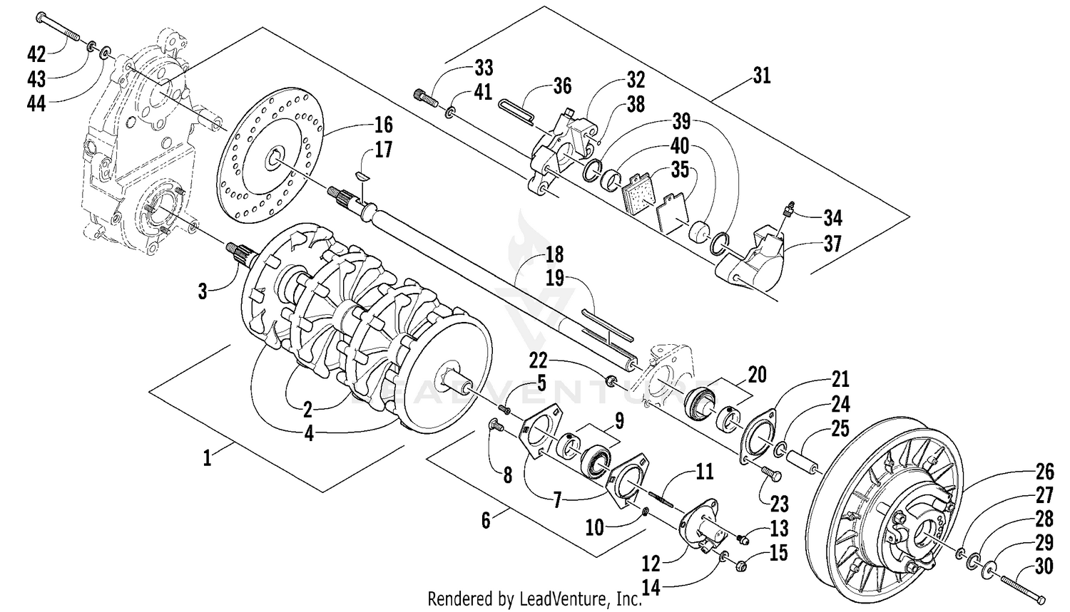 DRIVE TRAIN SHAFTS AND BRAKE ASSEMBLIES [60087]
