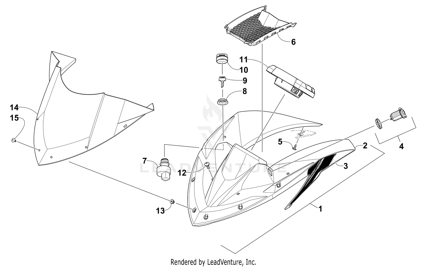WINDSHIELD AND INSTRUMENTS ASSEMBLIES [101307]