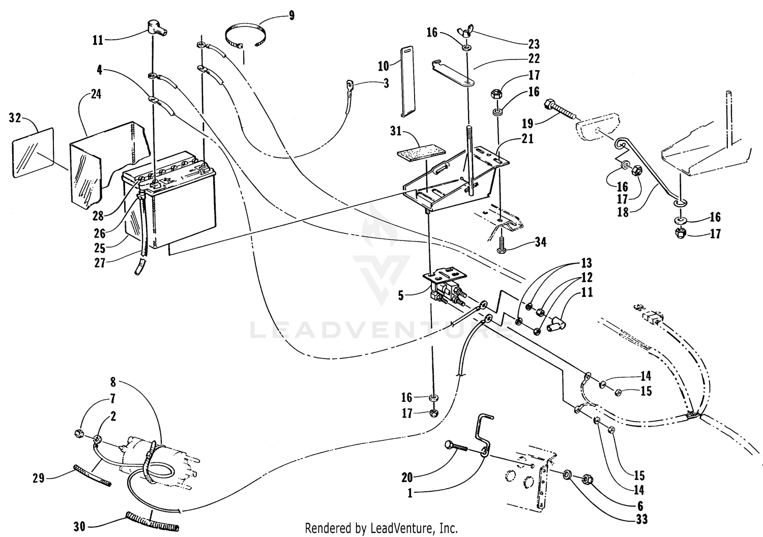 BATTERY, SOLENOID, AND CABLES [66888]