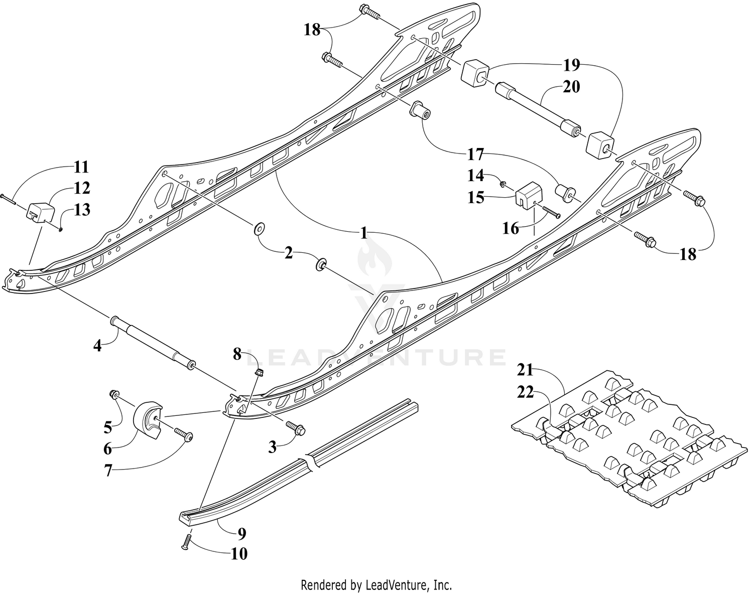 SLIDE RAIL AND TRACK ASSEMBLY [111301]