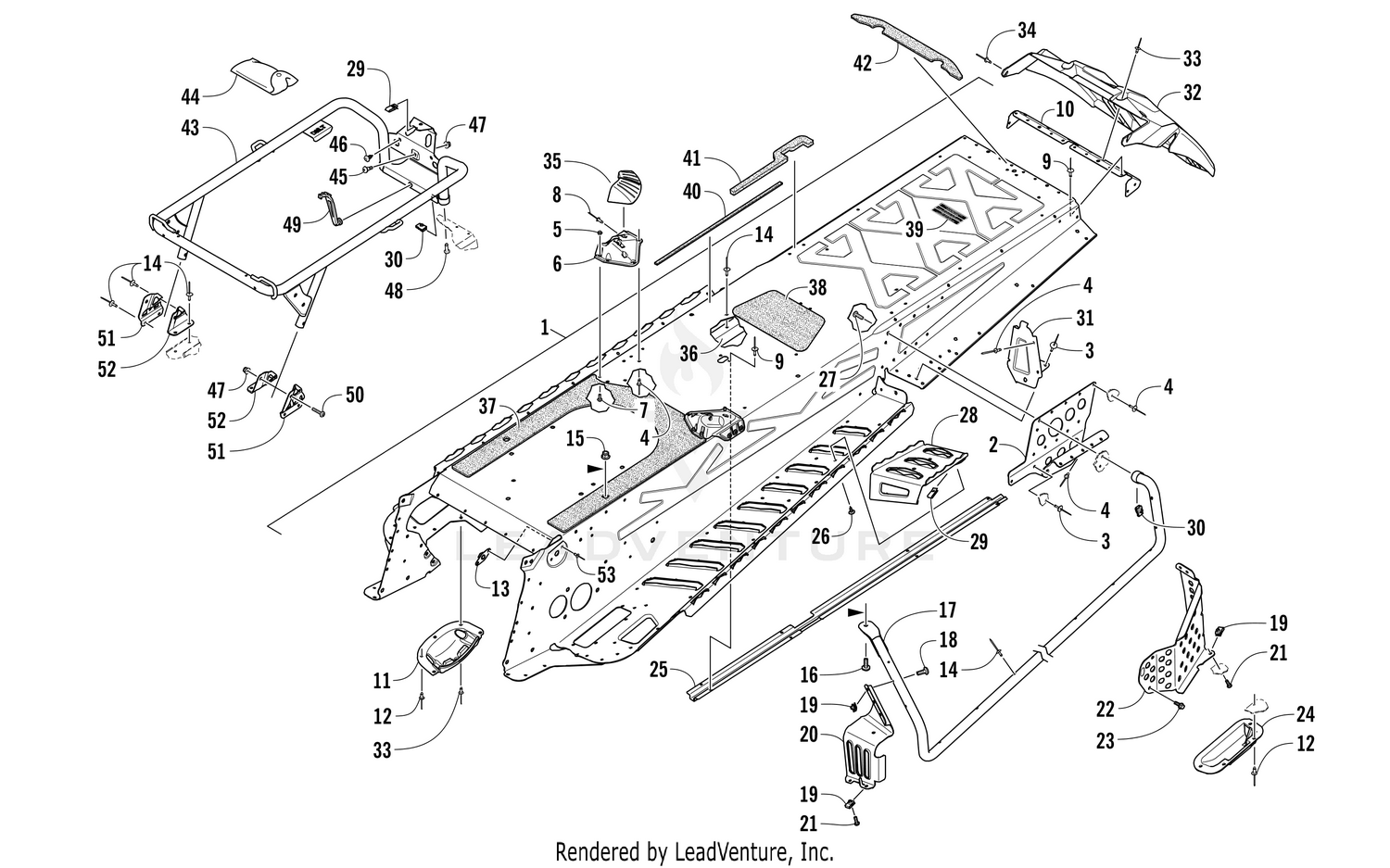 TUNNEL AND REAR RACK ASSEMBLY [104290]