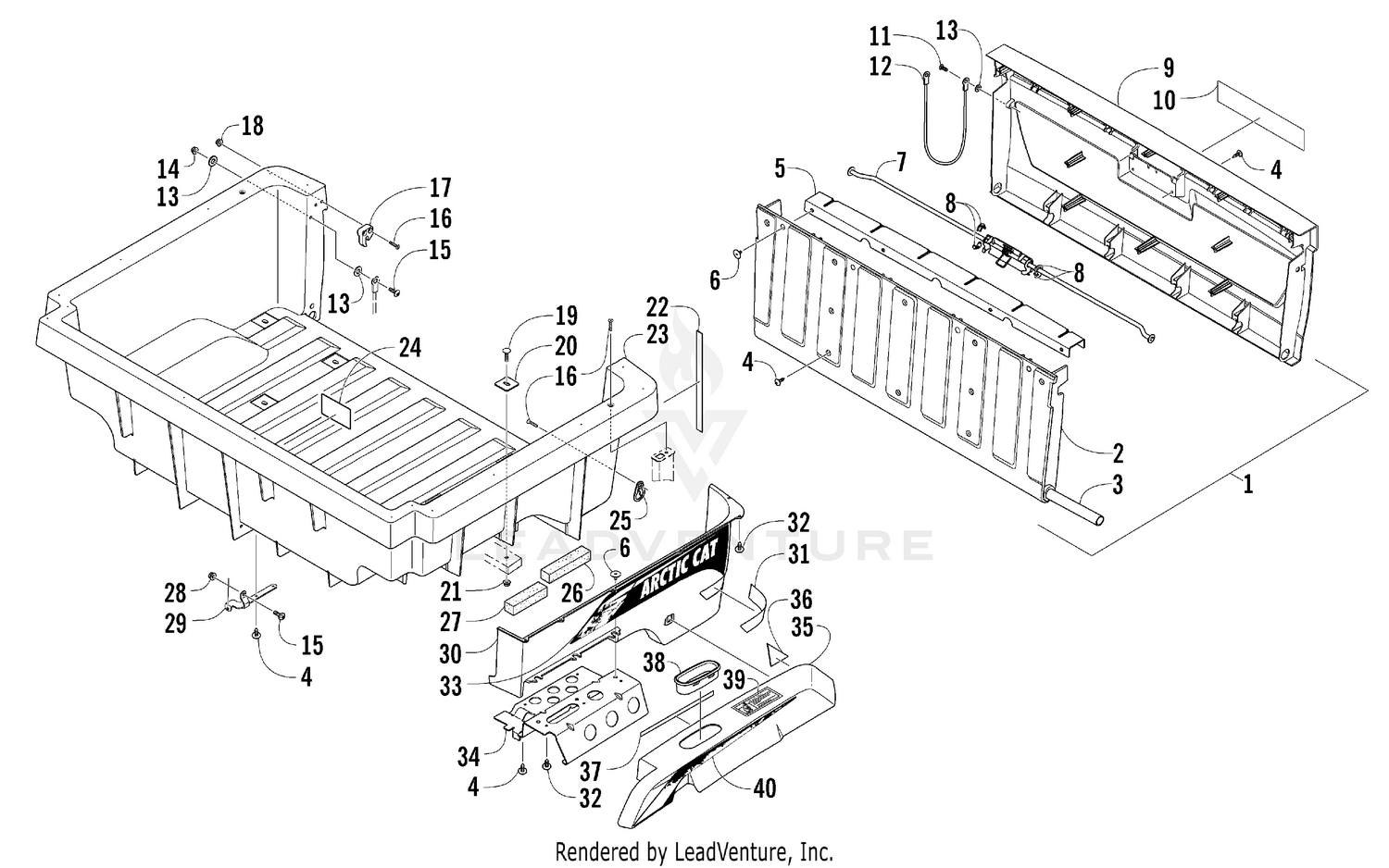 CARGO BOX AND TAILGATE ASSEMBLY [99889]