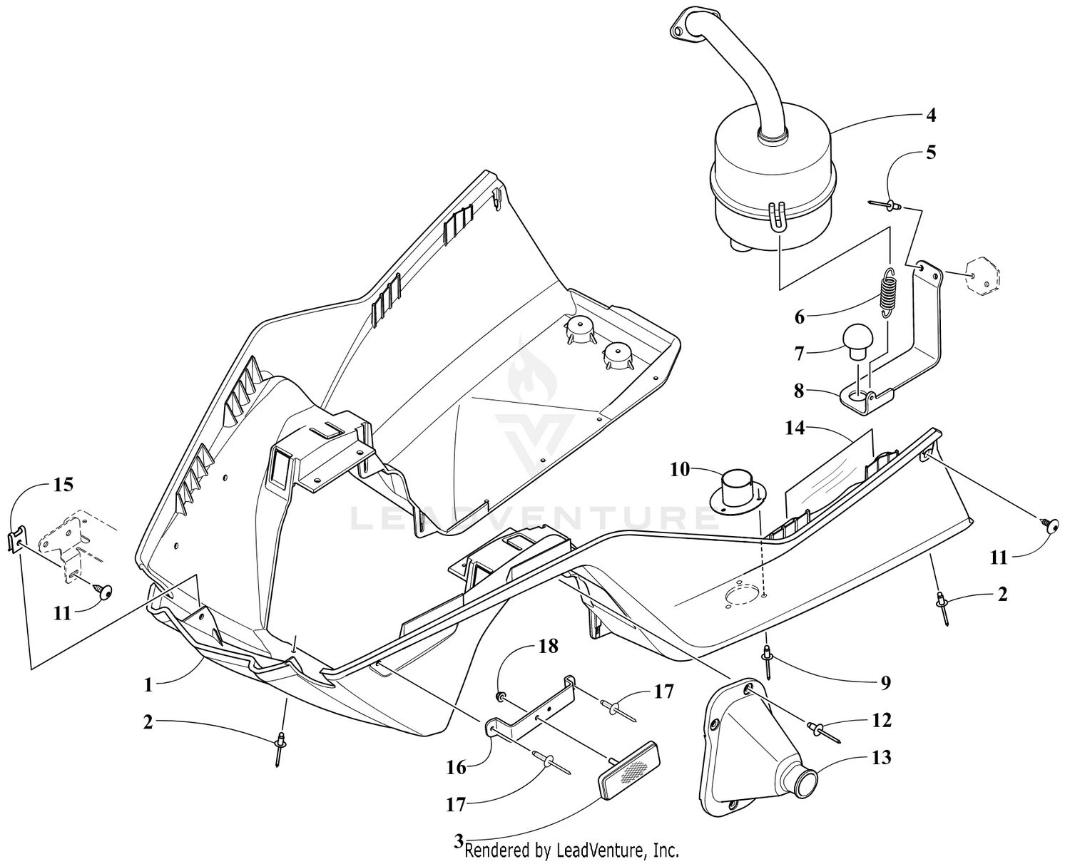 BELLY PAN AND EXHAUST ASSEMBLIES [106108]