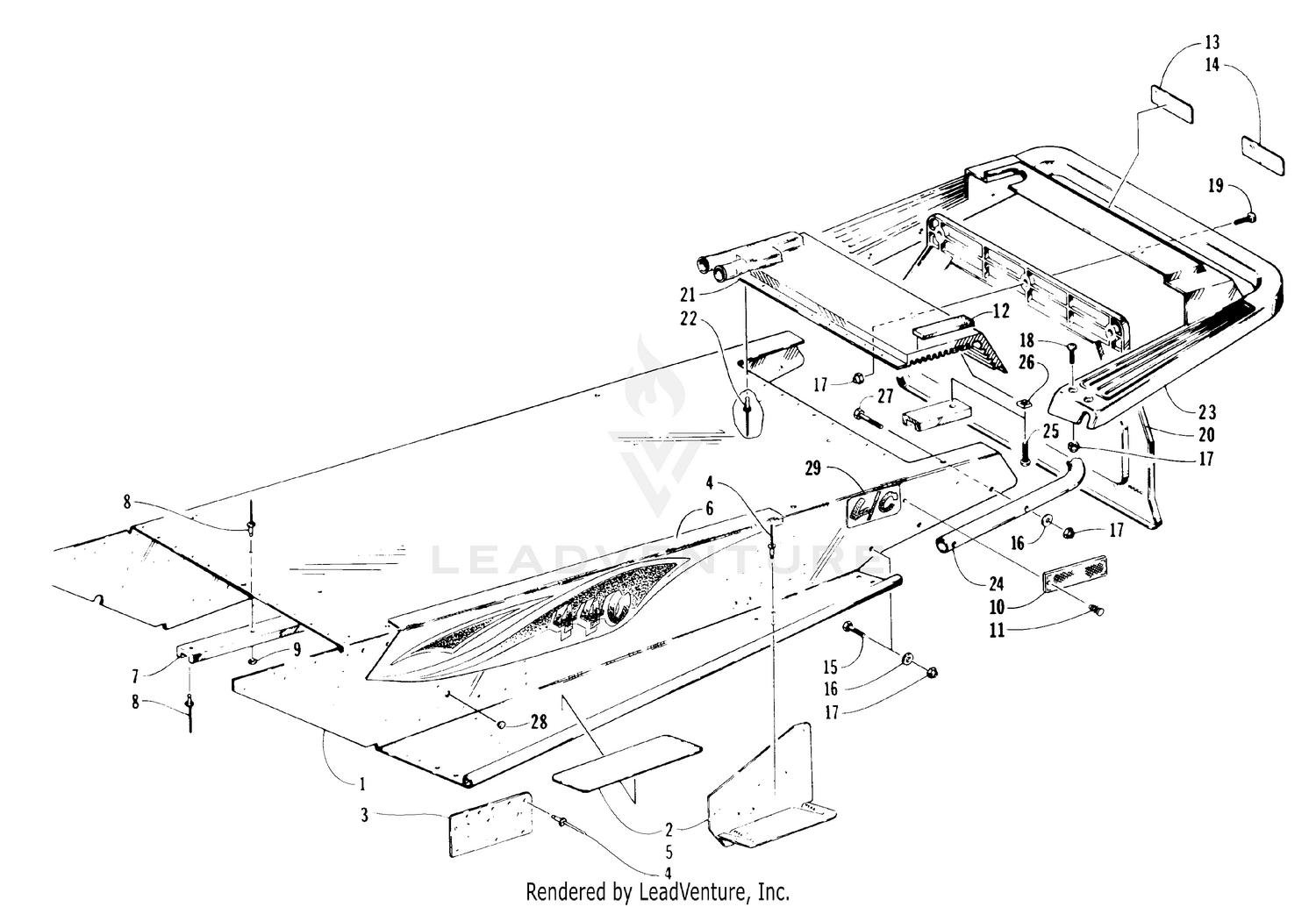 TUNNEL AND REAR BUMPER [63993]