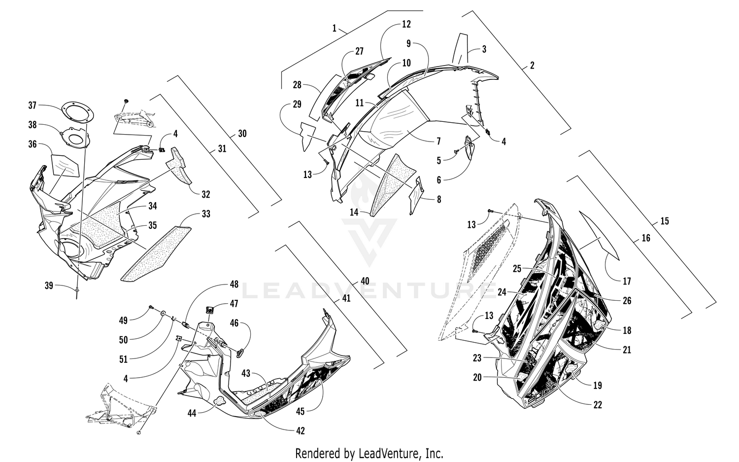 SKID PLATE AND SIDE PANEL ASSEMBLY [105091]