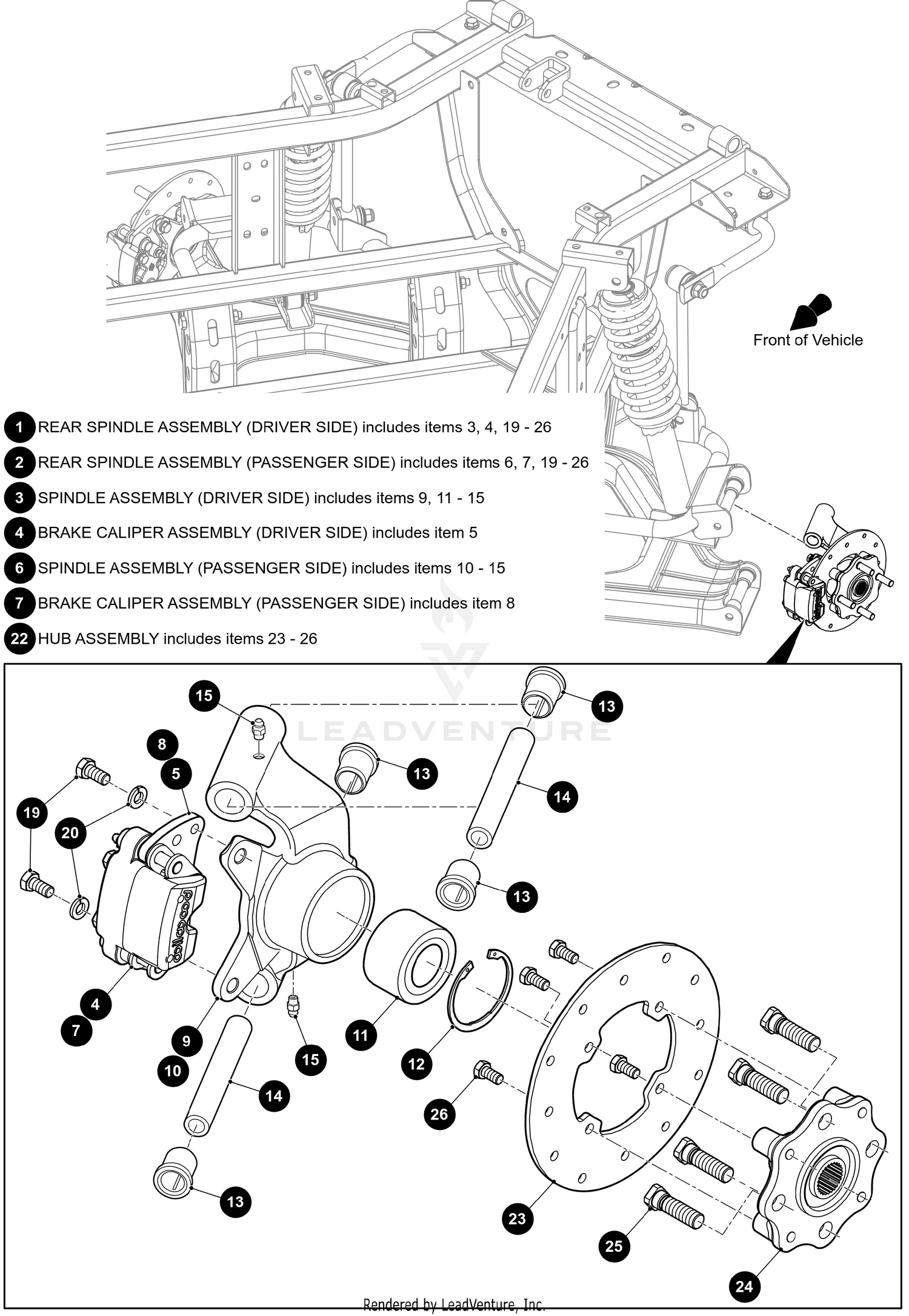 REAR SPINDLE ASSEMBLY [302426]
