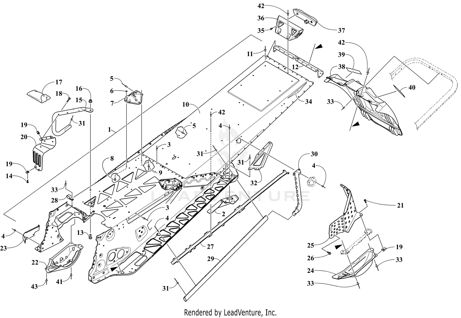 TUNNEL AND SNOWFLAP ASSEMBLY [110050]