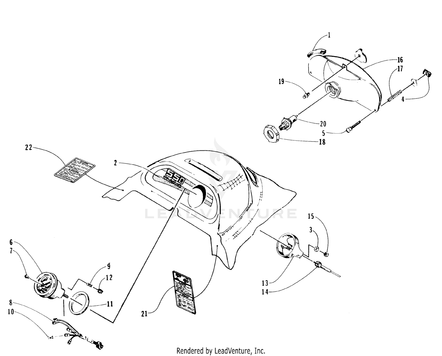 HEADLIGHT AND INSTRUMENT POD [63563]