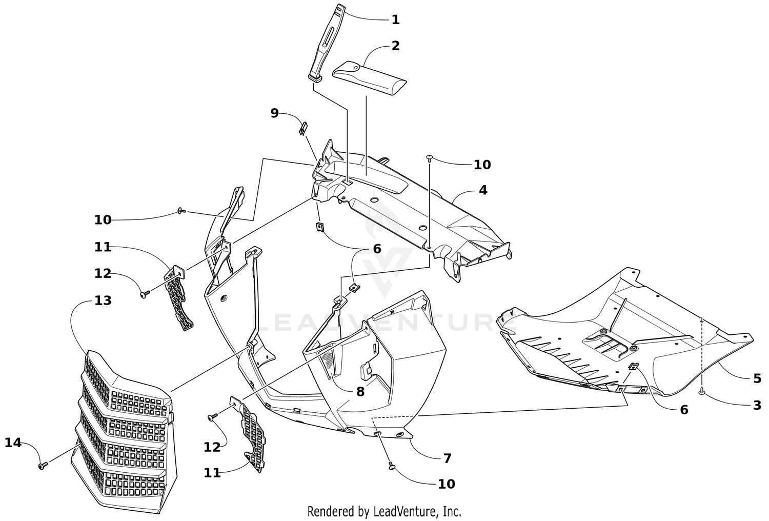 FRONT FASCIA AND CENTER SKID PLATE ASSEMBLY [106163]