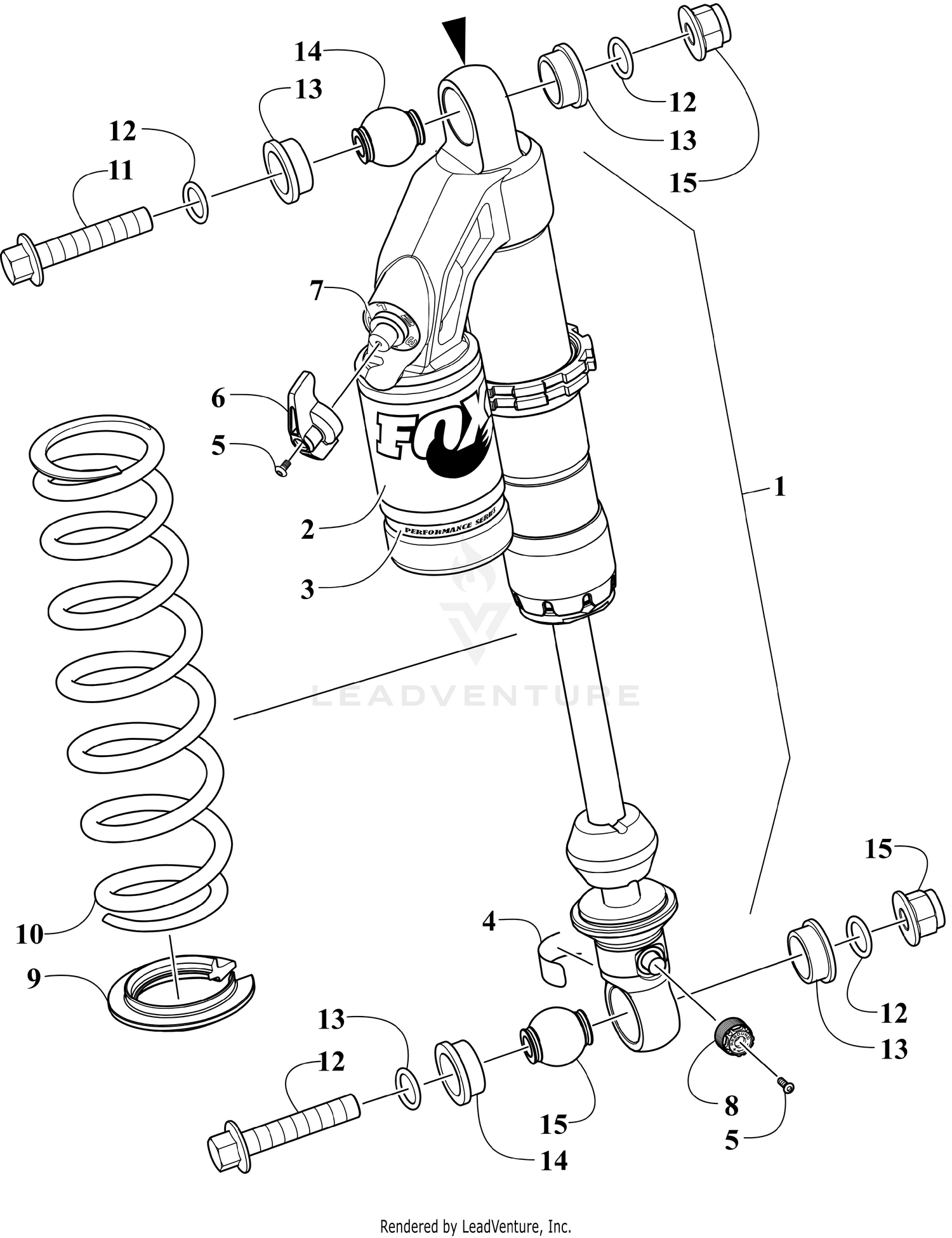 FRONT SUSPENSION SHOCK ABSORBER ASSEMBLY [110653]