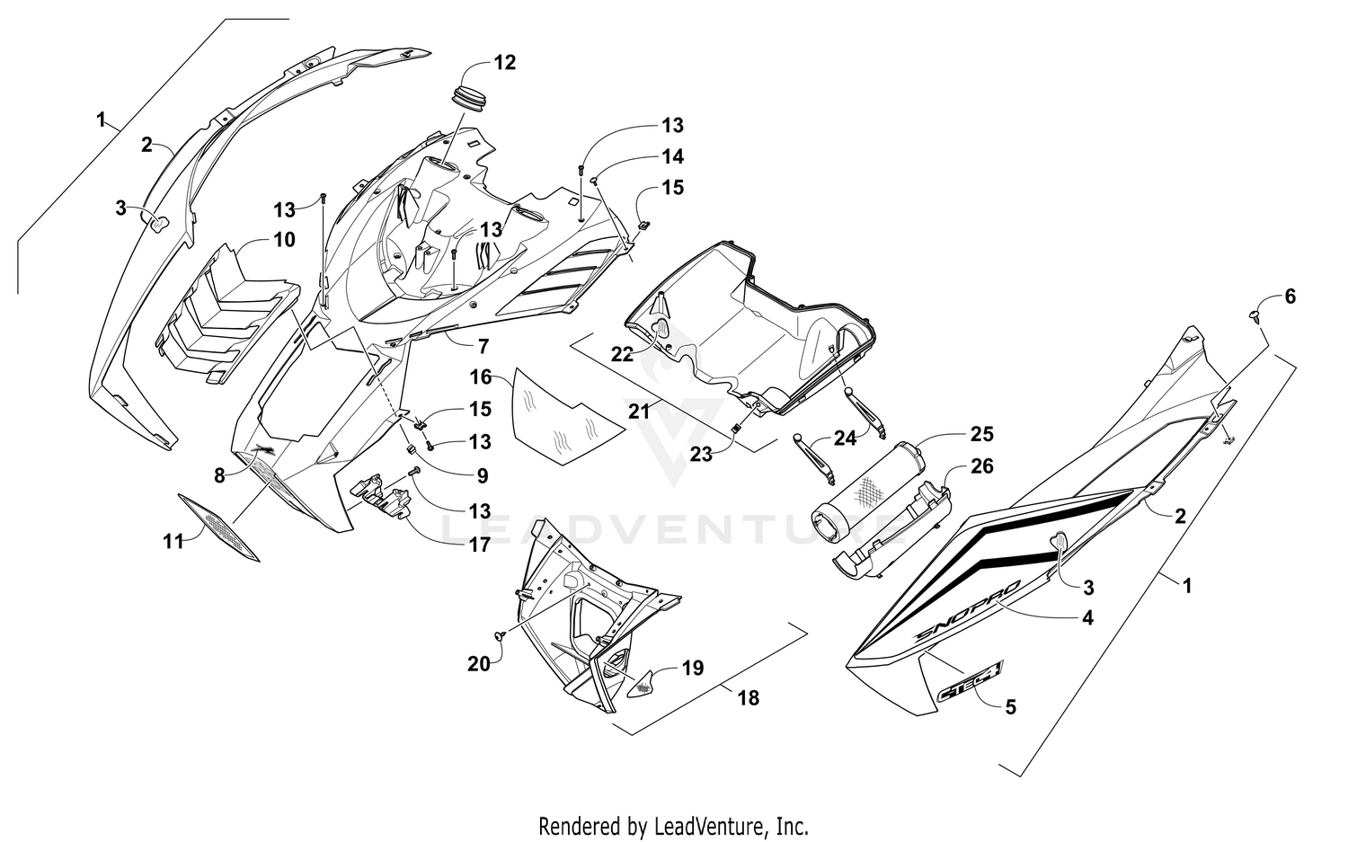 HOOD AND AIR INTAKE ASSEMBLY [103666]