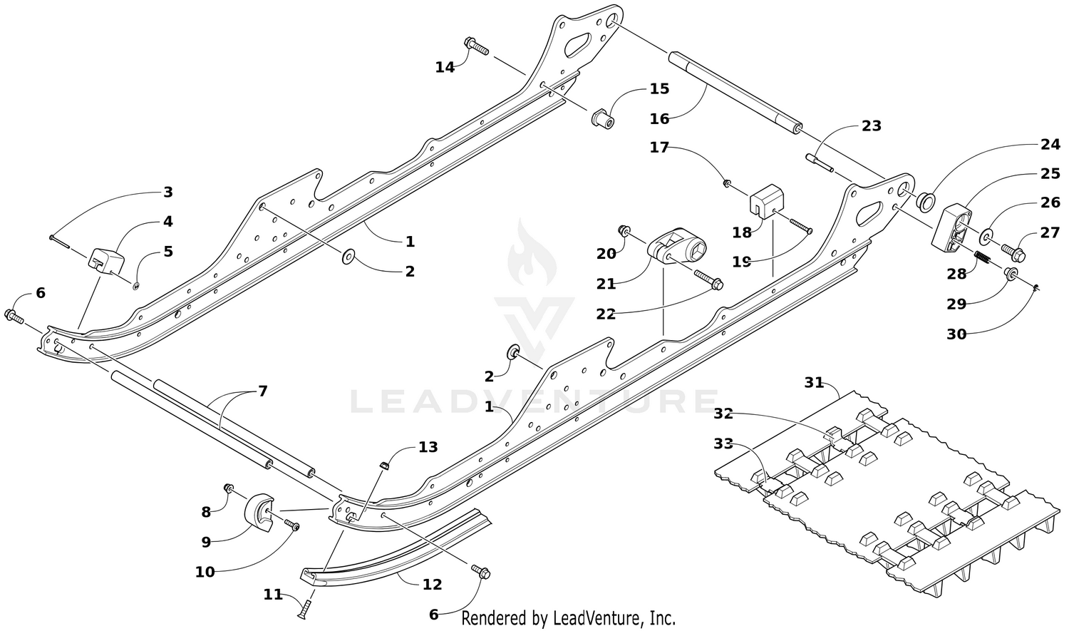 SLIDE RAIL AND TRACK ASSEMBLY [106151]