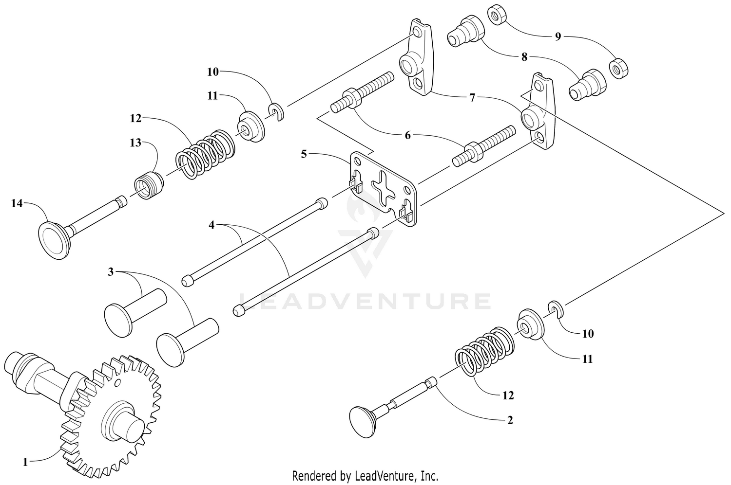 CAMSHAFT AND VALVE ASSEMBLY [106089]