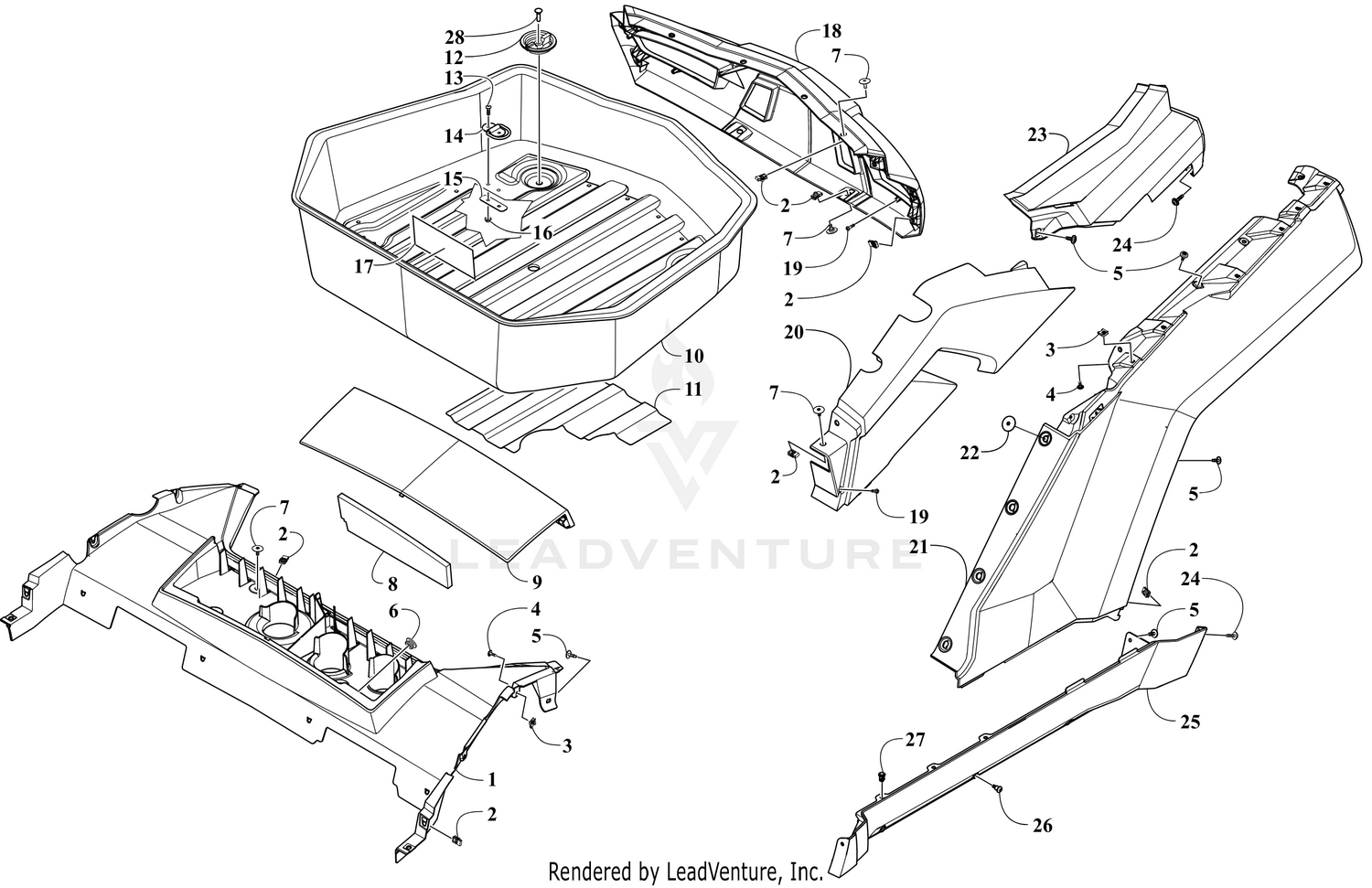CARGO BOX AND REAR BODY ASSEMBLY [304313]