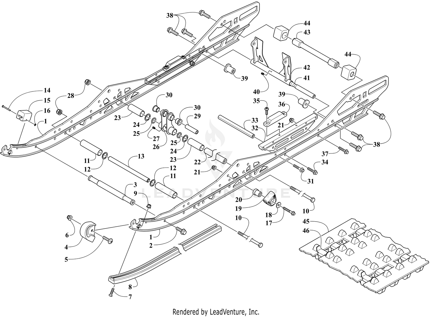 SLIDE RAIL AND TRACK ASSEMBLY [110658]